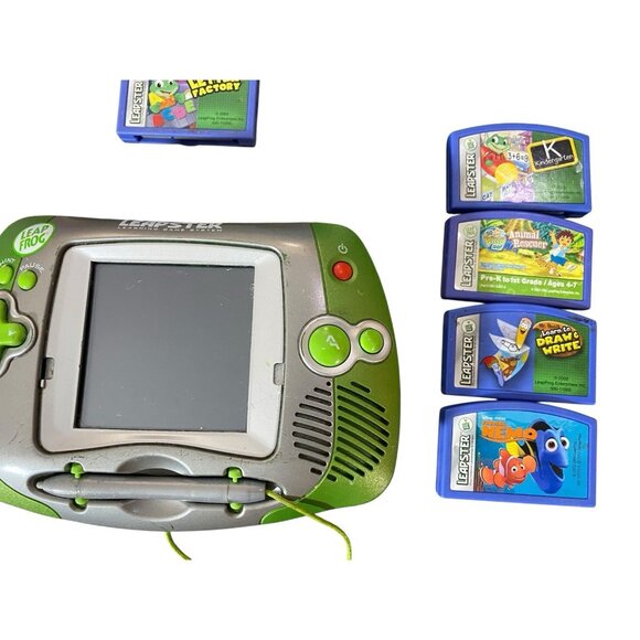 LeapFrog Leapster 20200 Learning Game System With 8 Games Lot Disney Pixar Nick - Picture 4 of 5